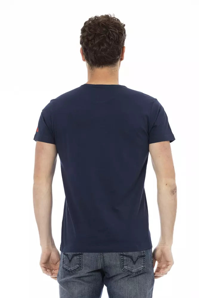 T-shirt à manches courtes imprimé bleu Trussardi Action Chic