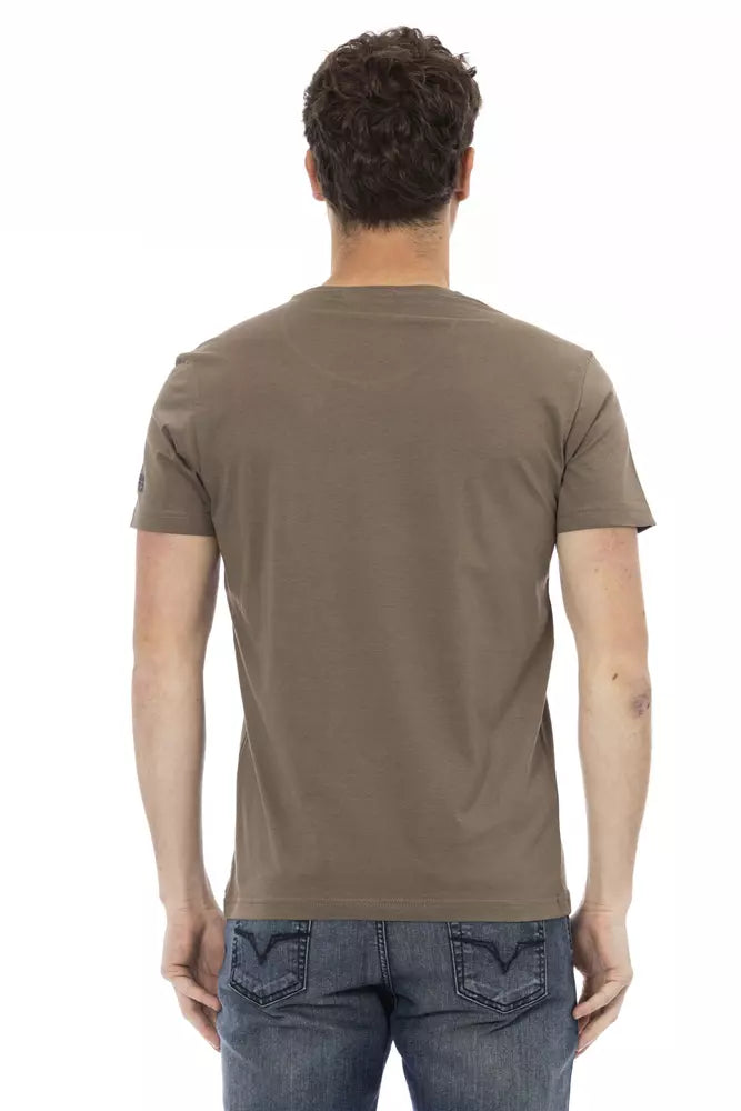 T-shirt Trussardi Action Sleek à manches courtes avec imprimé unique sur le devant