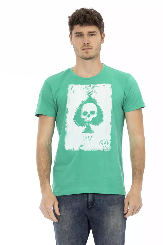 Camiseta de manga corta elegante informal Trussardi Action Emerald