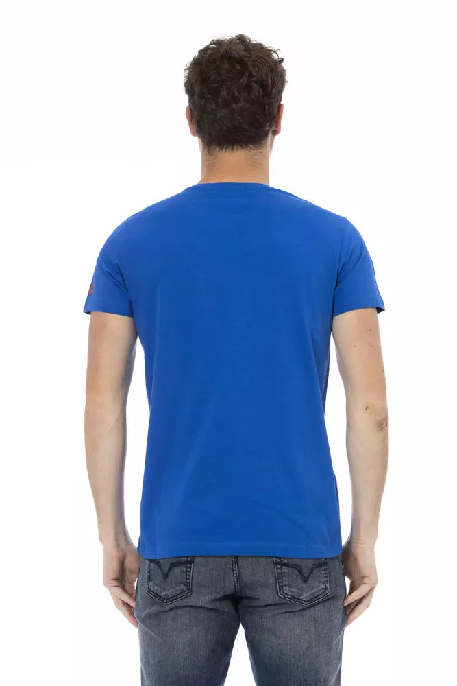 T-shirt à manches courtes et col rond Trussardi Action Sleek bleu