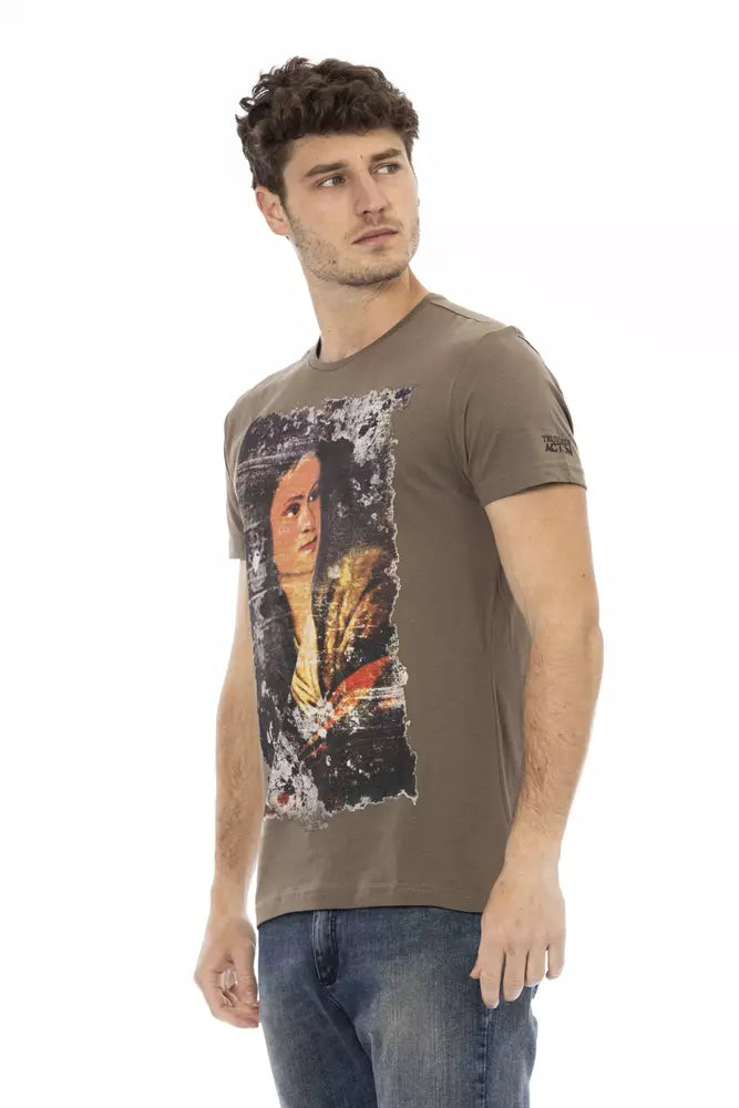 T-shirt Trussardi Action en coton mélangé élégant marron