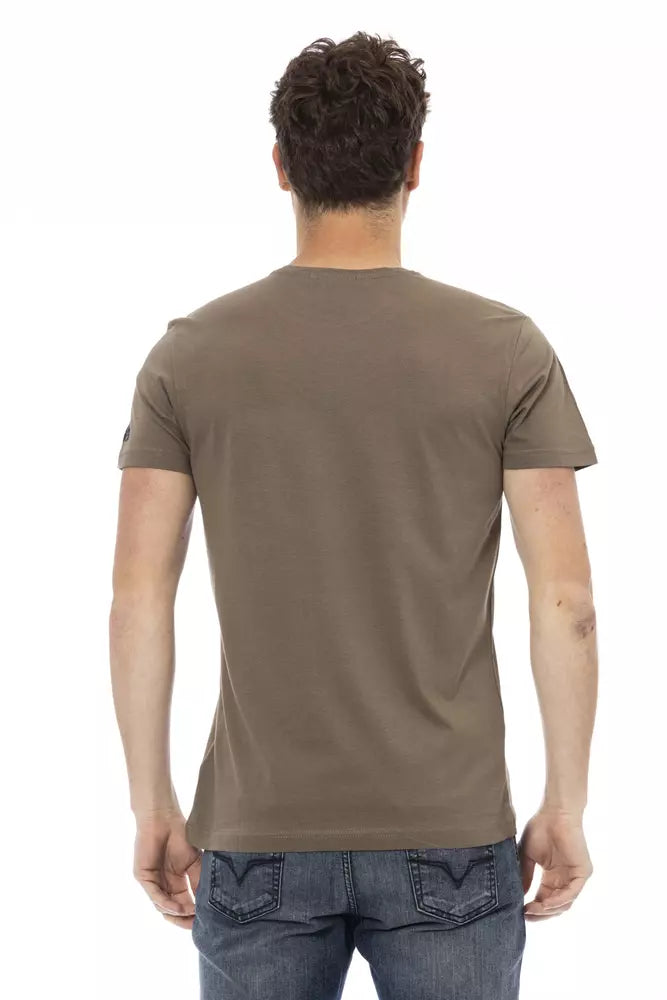 T-shirt Trussardi Action en coton mélangé élégant marron