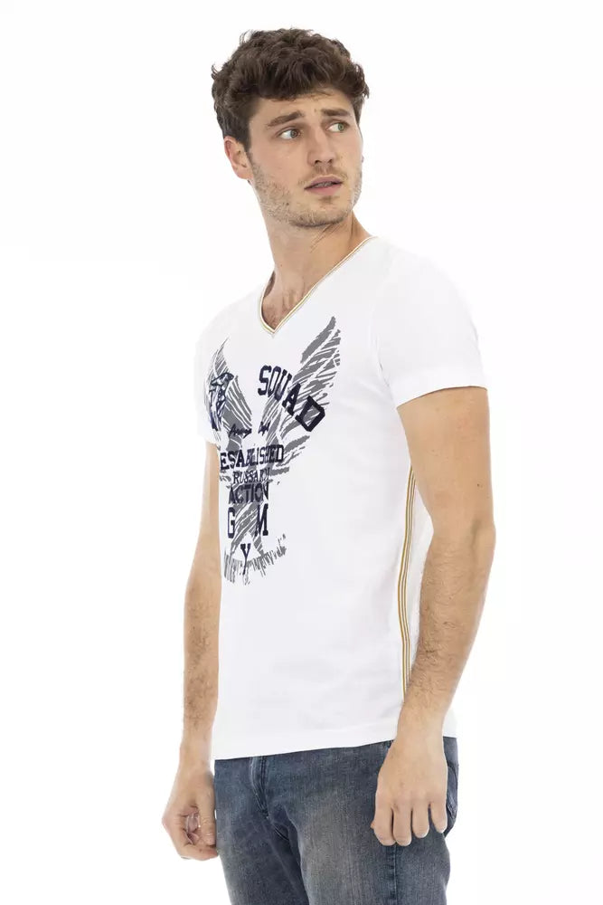 Trussardi Action Realza tu estilo informal: camiseta de manga corta con cuello en V