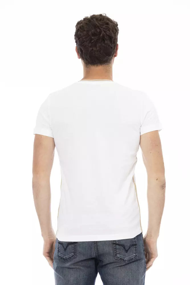 Trussardi Action Rehaussez votre style décontracté : T-shirt à manches courtes et col en V