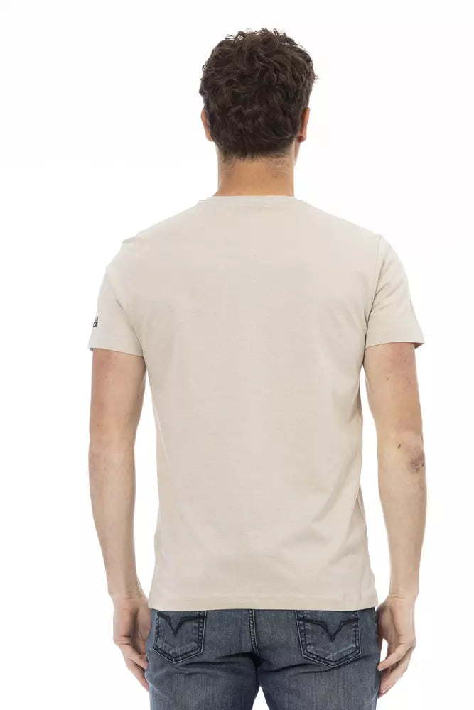 T-shirt Trussardi Action en coton mélangé beige pour homme