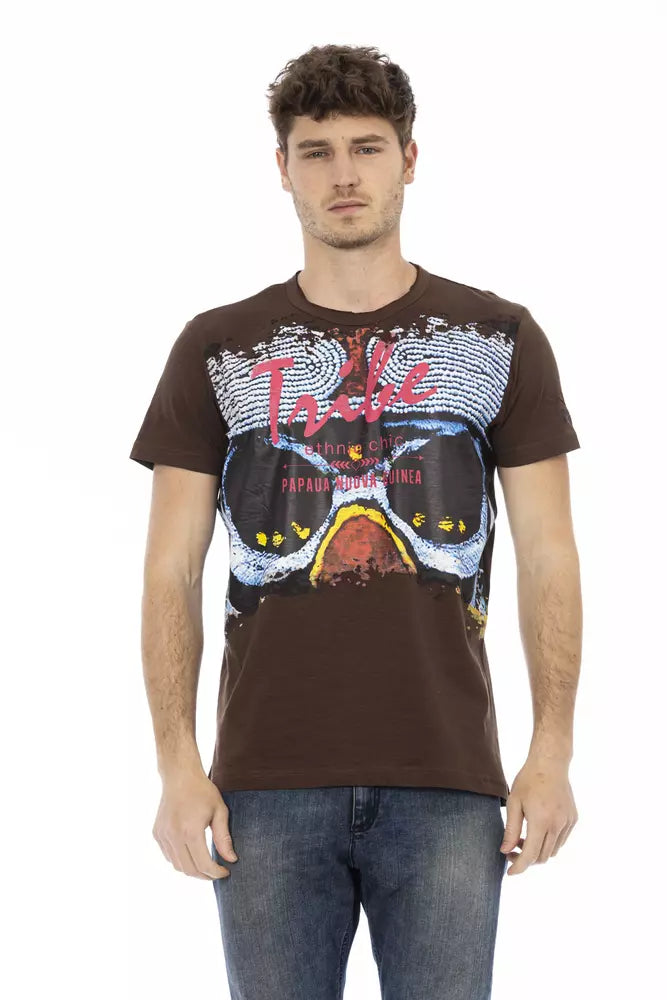 T-shirt à manches courtes Trussardi Action Elegant marron