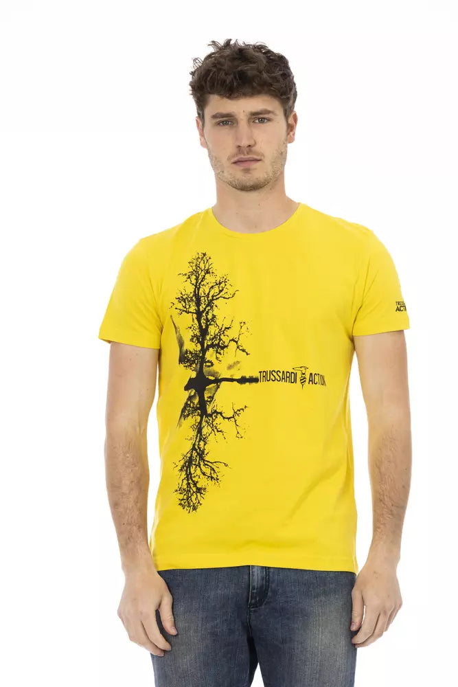 Camiseta de algodón elegante informal Trussardi Action Sunny Day