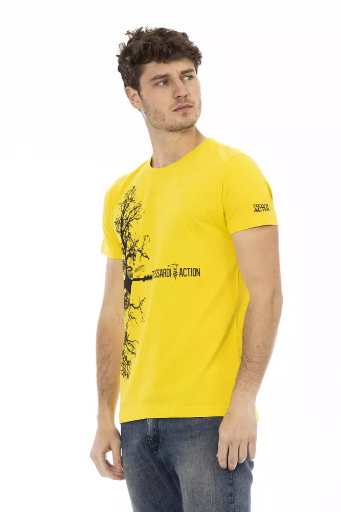 Camiseta de algodón elegante informal Trussardi Action Sunny Day