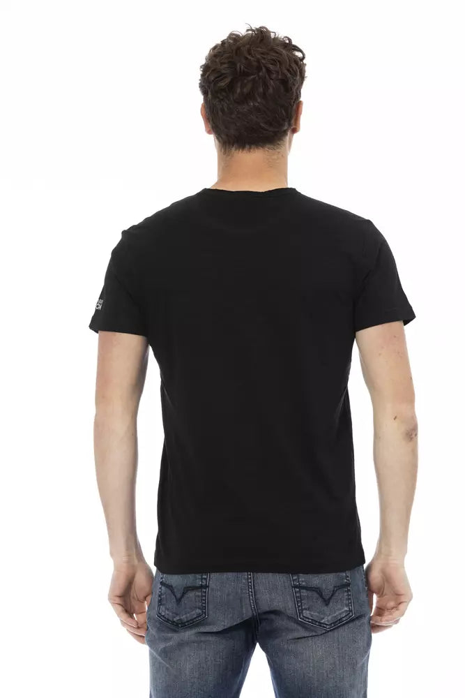 Camiseta Trussardi Action Sleek de mezcla de algodón negra para hombre