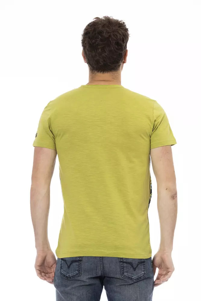 Camiseta informal de manga corta verde esmeralda Trussardi Action