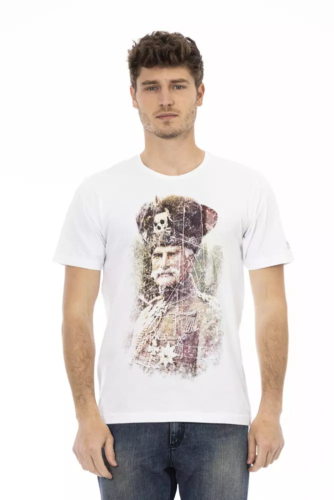 Trussardi Action White Cotton Men T-Shirt