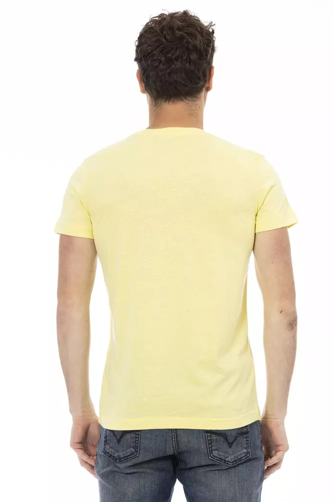 T-shirt décontracté Trussardi Action Sunshine jaune avec imprimé graphique