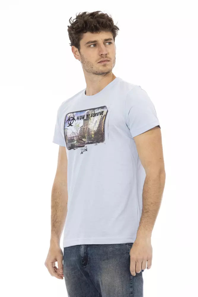 Camiseta casual azul claro Trussardi Action Elevated para hombre