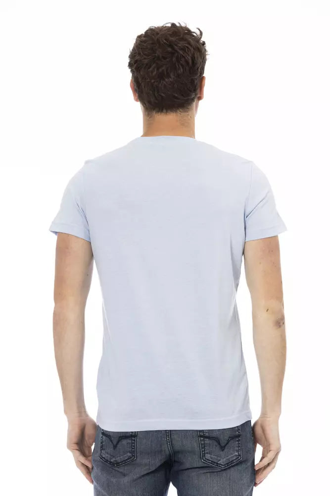 Camiseta casual azul claro Trussardi Action Elevated para hombre