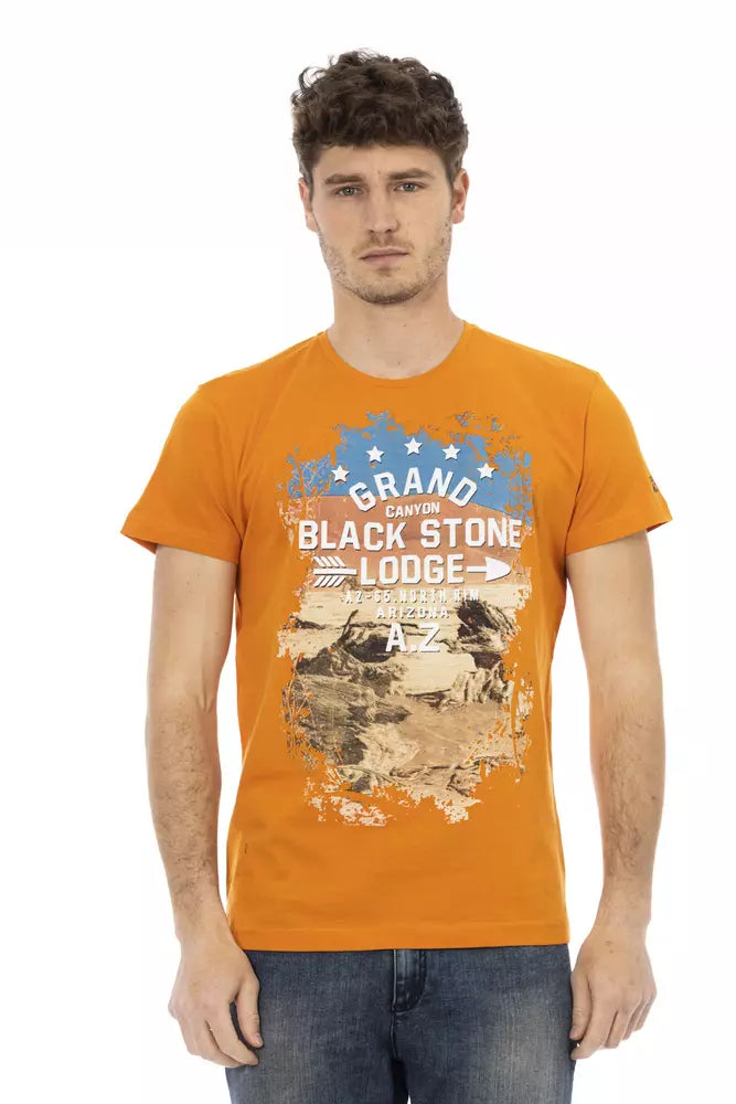 T-shirt à manches courtes et col rond Trussardi Action Orange