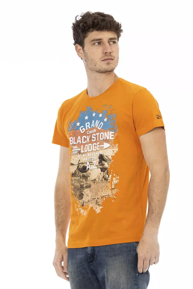 T-shirt à manches courtes et col rond Trussardi Action Orange