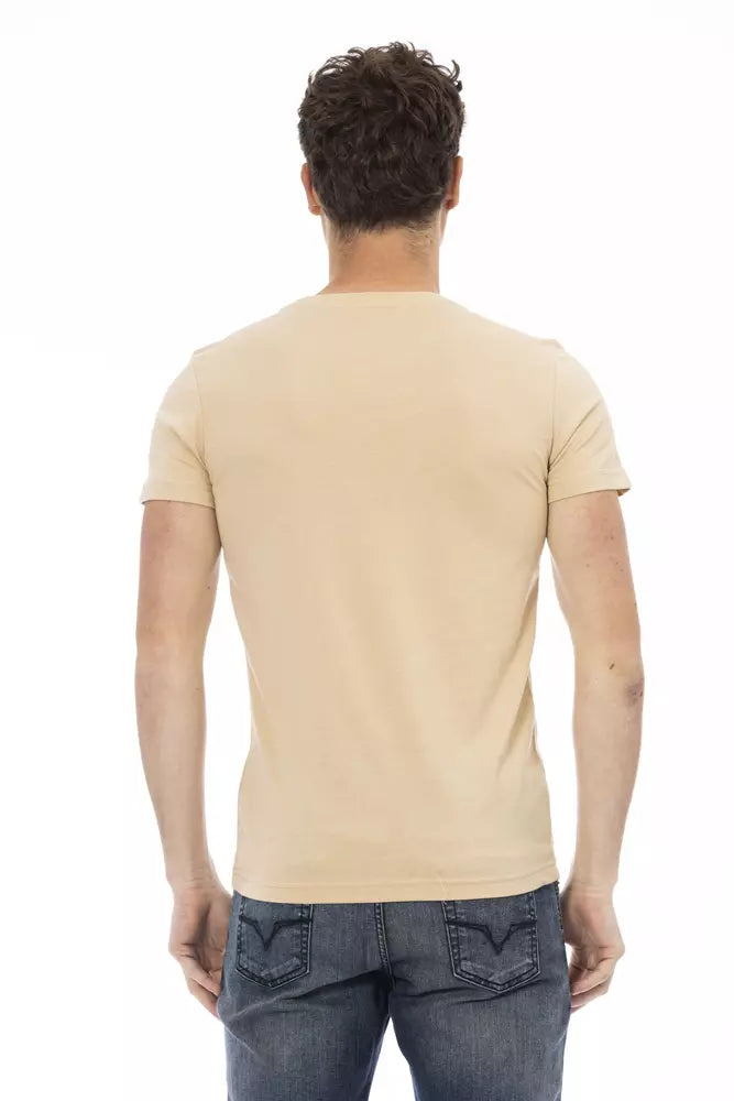 Camiseta de lujo de manga corta Trussardi Action Beige