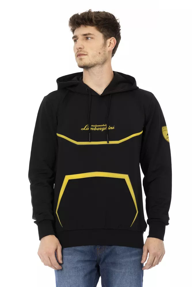 Sudadera elegante con capucha y detalles en relieve de Automobili Lamborghini