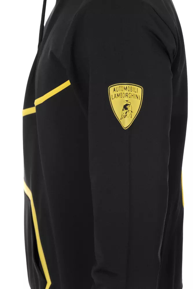 Sudadera elegante con capucha y detalles en relieve de Automobili Lamborghini