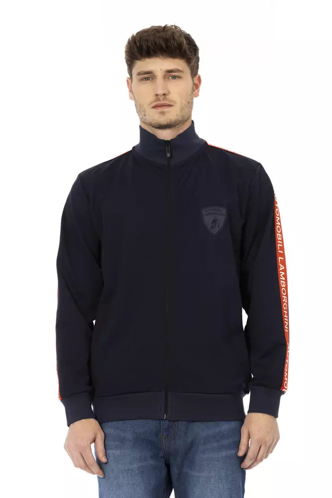 Sweat-shirt zippé élégant avec détails emblématiques sur les manches Automobili Lamborghini