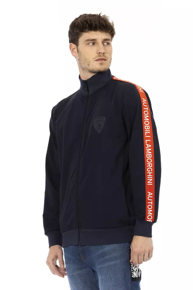 Sweat-shirt zippé élégant avec détails emblématiques sur les manches Automobili Lamborghini