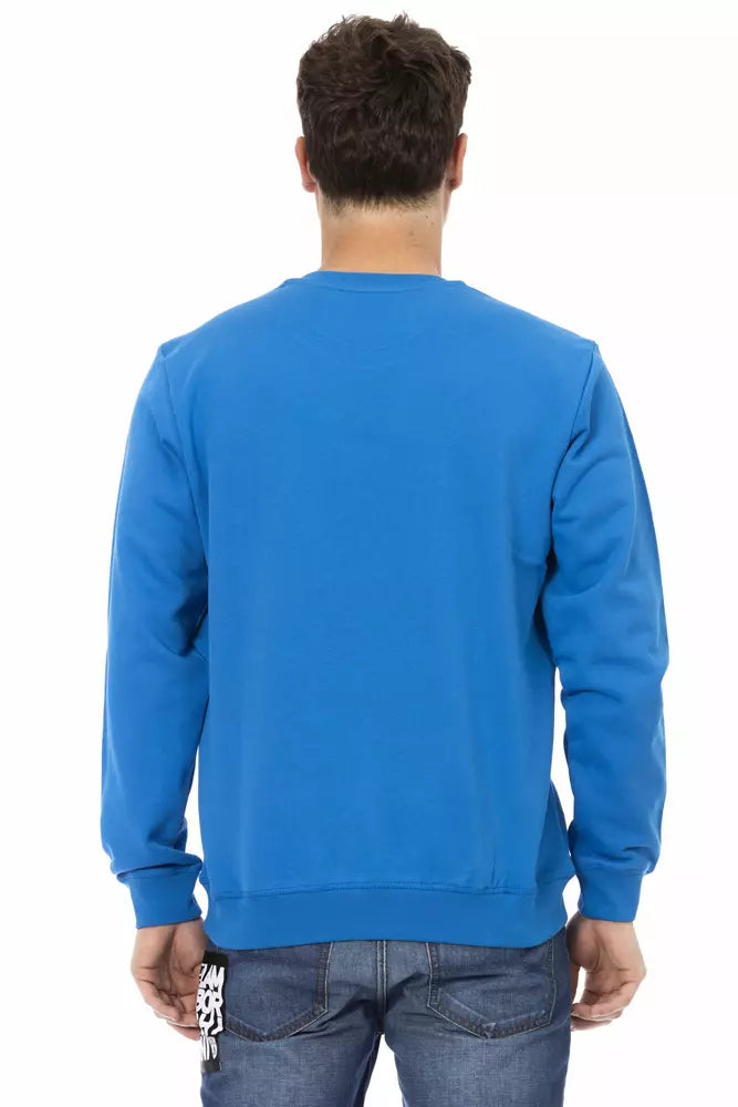 Sudadera con cuello redondo y estampado de logotipo maxi de Automobili Lamborghini Cerulean