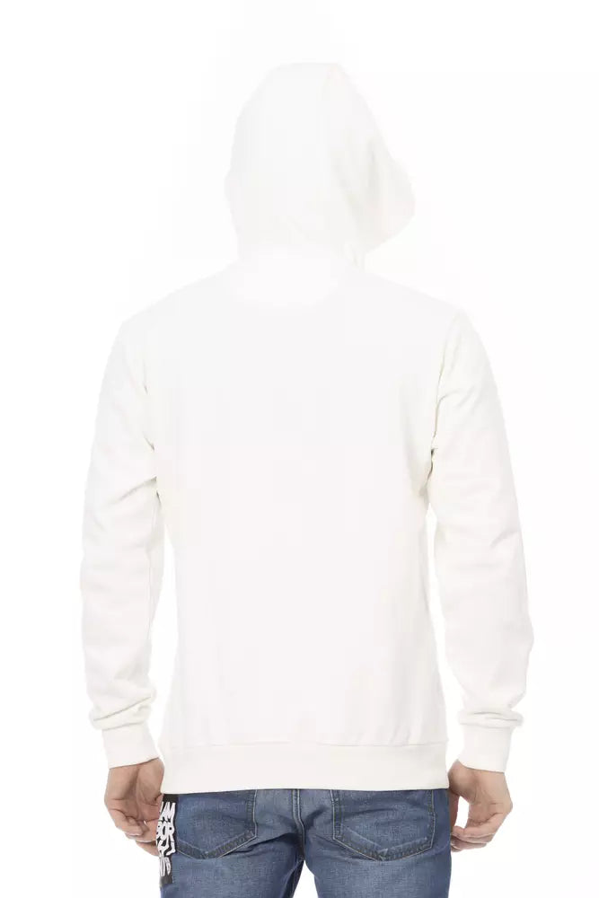 Sudadera con capucha Lamborghini elegante en color blanco con logotipo en la manga