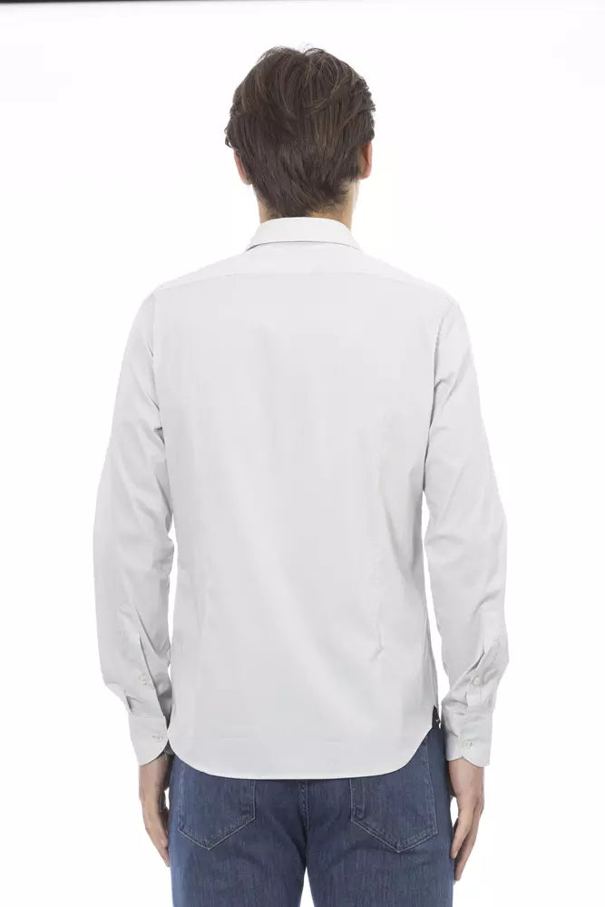 Chemise de créateur slim fit grise élégante Baldinini Trend