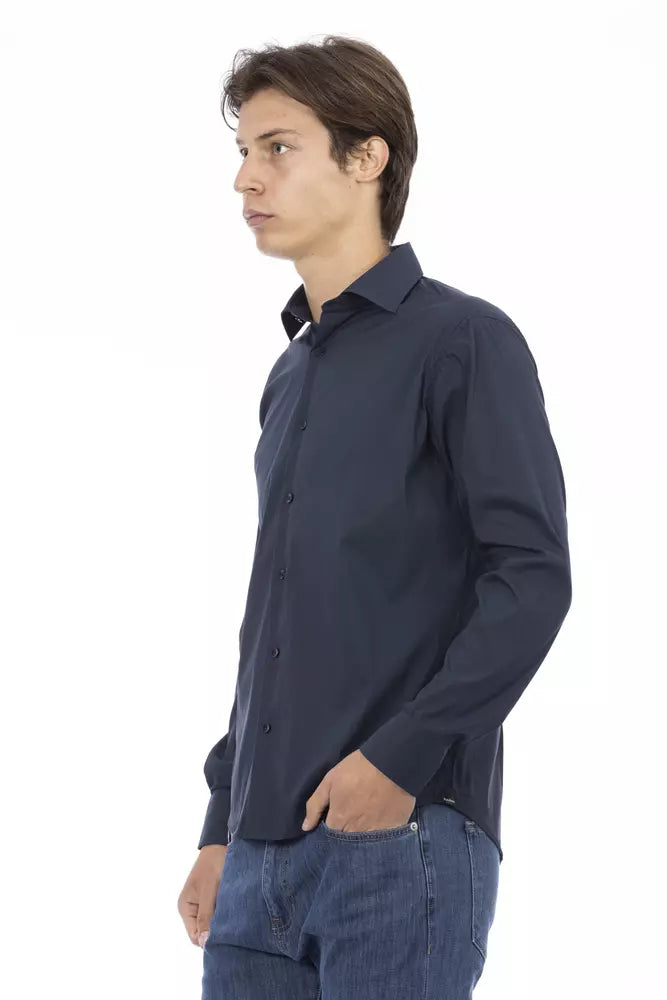 Camisa de diseño entallada y elegante de Baldinini Trend en color azul