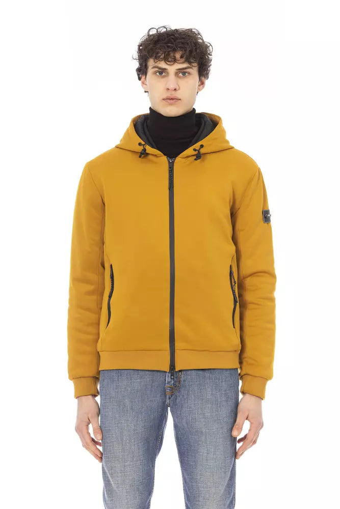 Veste courte à capuche jaune élégante tendance Baldinini