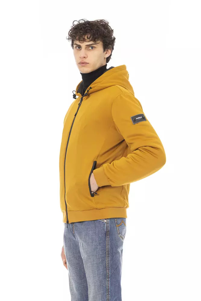 Veste courte à capuche jaune élégante tendance Baldinini