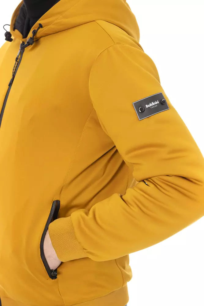 Veste courte à capuche jaune élégante tendance Baldinini