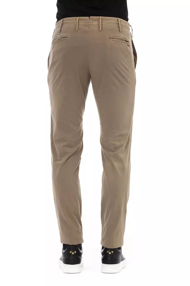 Pantalon élégant en coton mélangé beige PT Torino