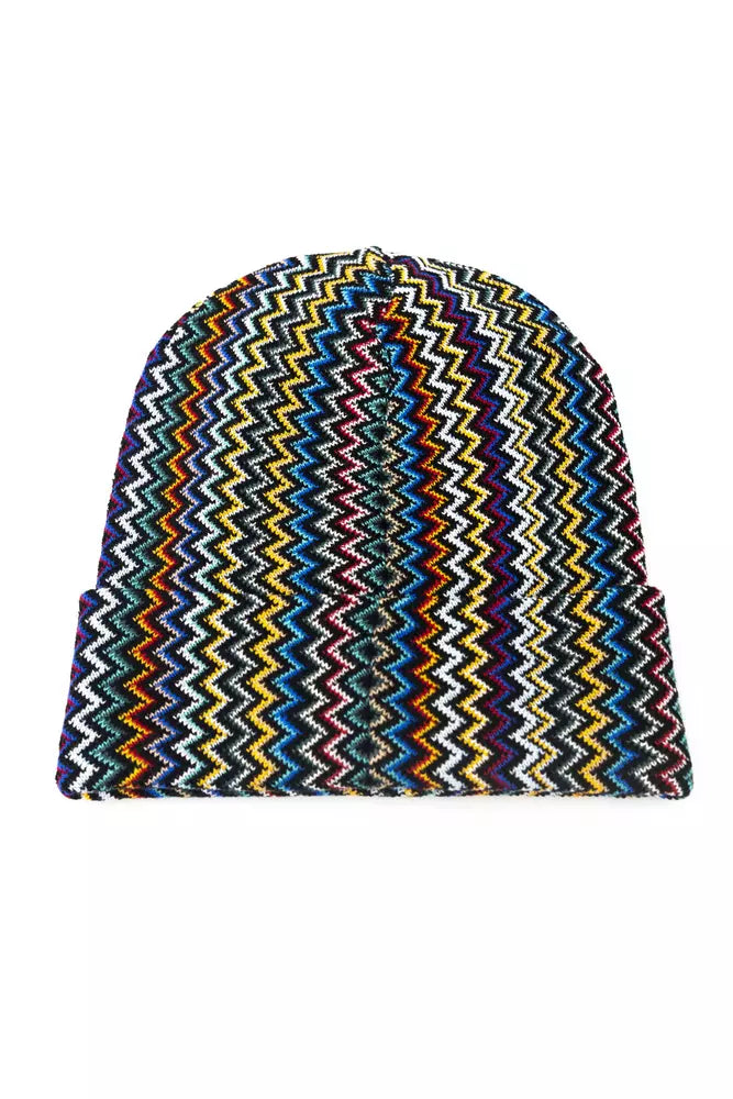 Gorro de lana multicolor con fantasía geométrica de Missoni