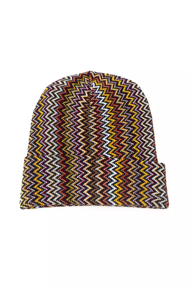 Gorro de mezcla de lana con fantasía geométrica de Missoni