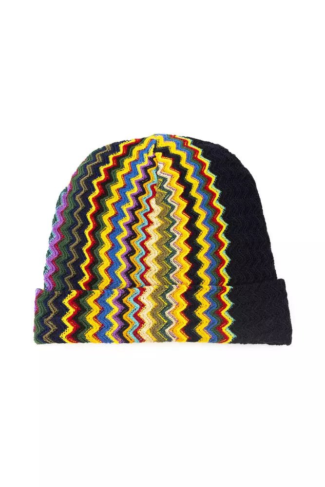 Chapeau en laine mélangée à motif géométrique fantaisie Missoni