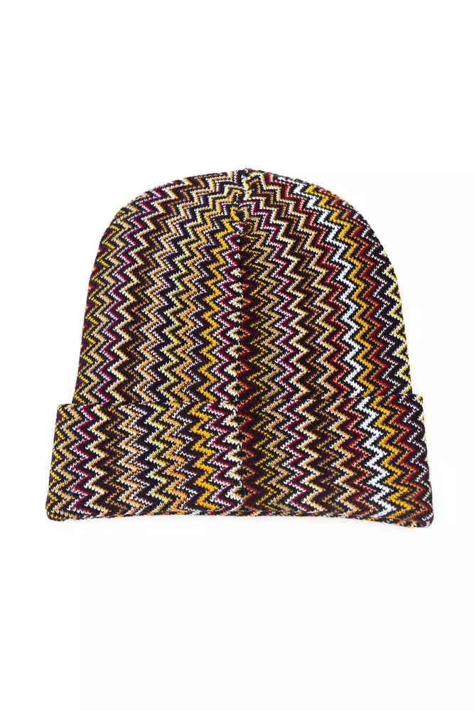 Gorro de mezcla de lana con fantasía geométrica de Missoni