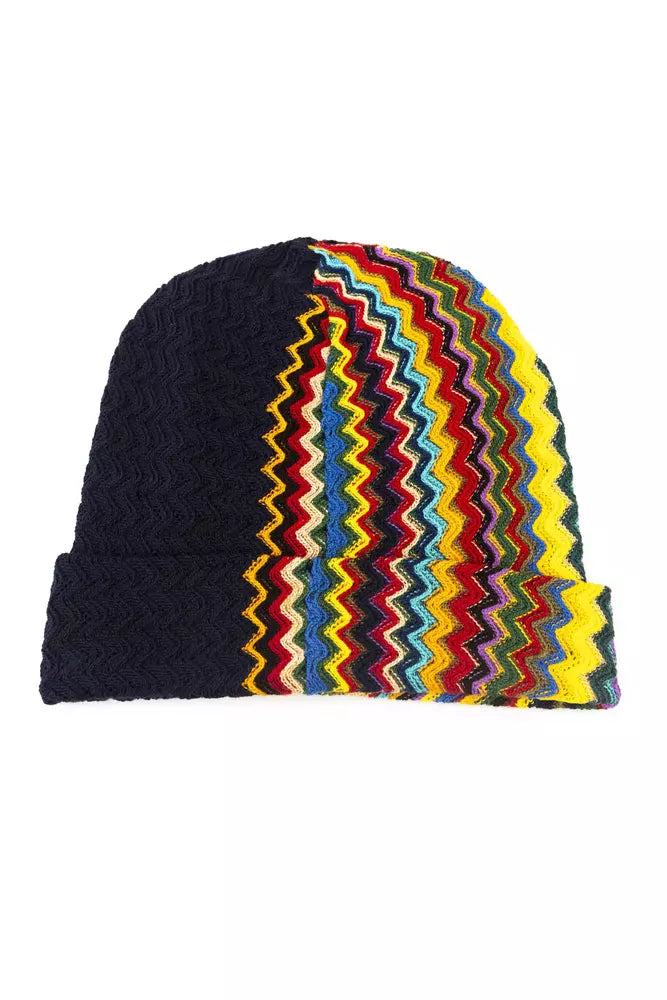 Gorro de mezcla de lana con fantasía geométrica de Missoni