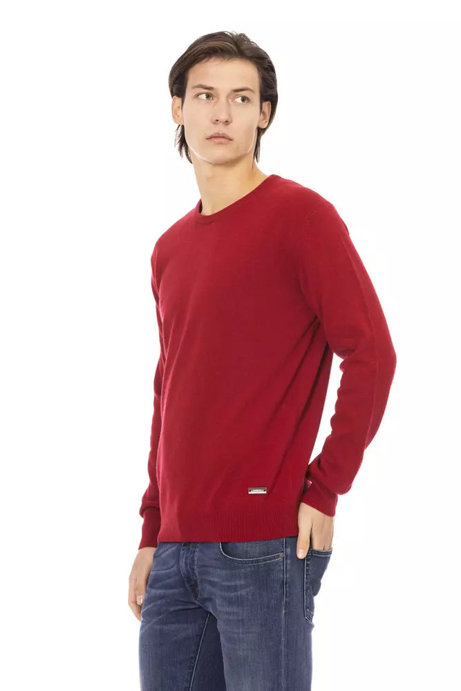 Suéter de cuello redondo Baldinini Trend Elevated Elegance en rojo