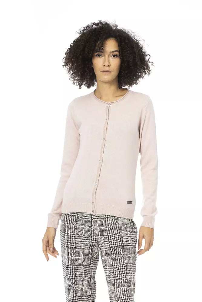 Chemise à manches longues en laine mélangée rose tendance chic de Baldinini