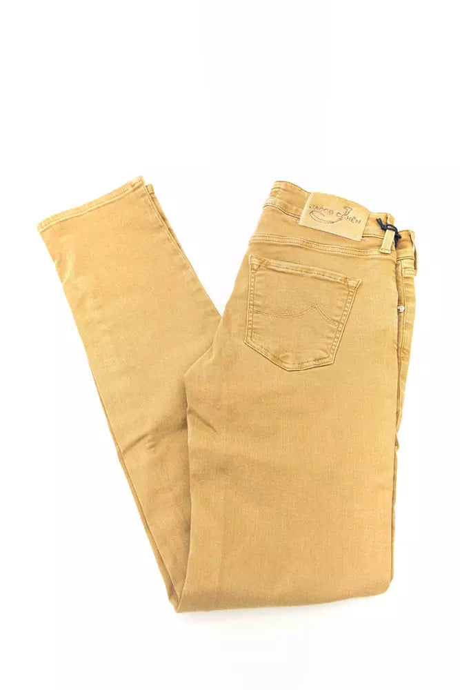 Jean de créateur beige chic d'inspiration vintage Jacob Cohen