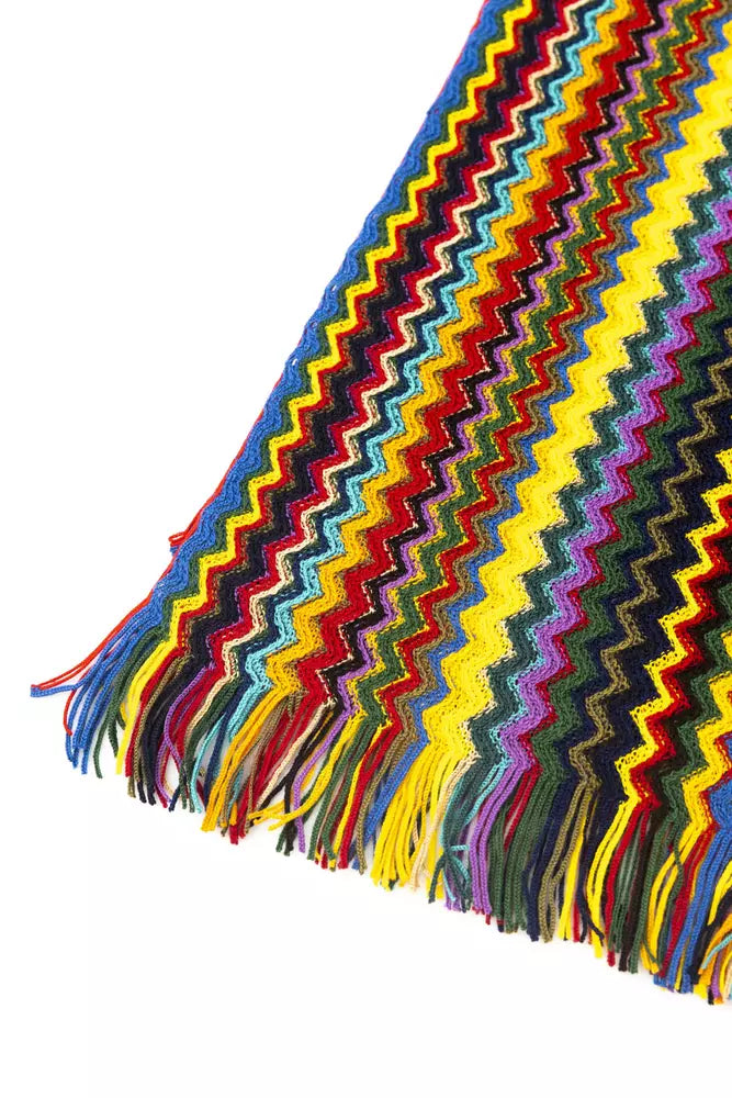 Elegante bufanda con flecos geométricos multicolor de Missoni