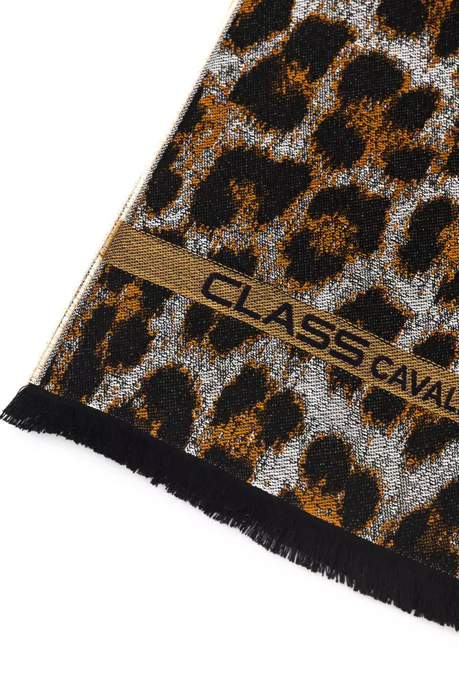 Bufanda elegante con logo de fantasía Animalier de Cavalli Class