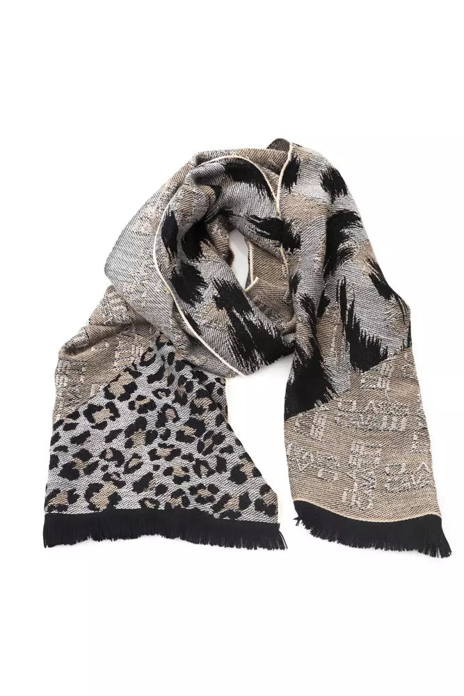 Cavalli Class Beige Wool Unisex Scarf