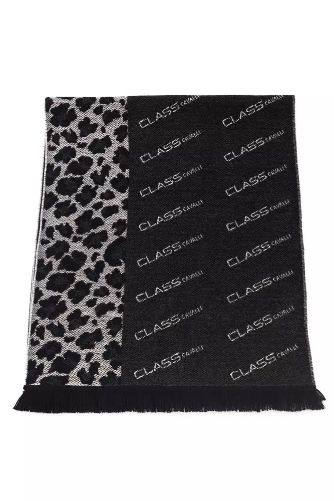 Écharpe élégante à logo fantaisie animalier de classe Cavalli