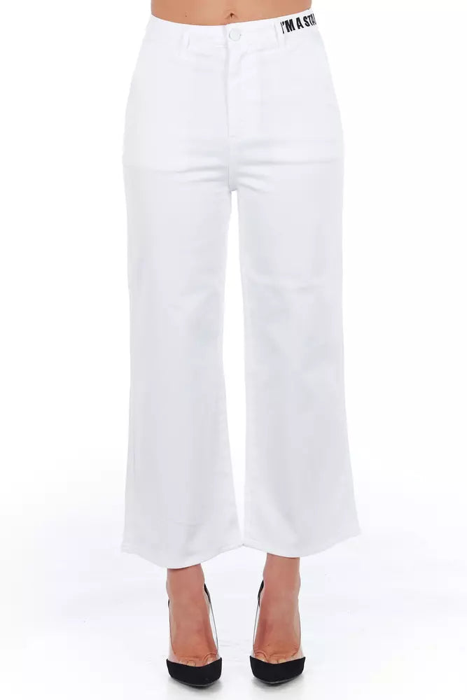 Pantalon court blanc Frankie Morello Elevated Elegance