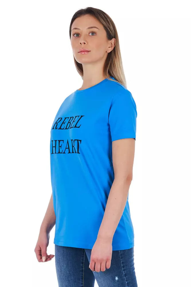 T-shirt graphique bleu clair chic Frankie Morello