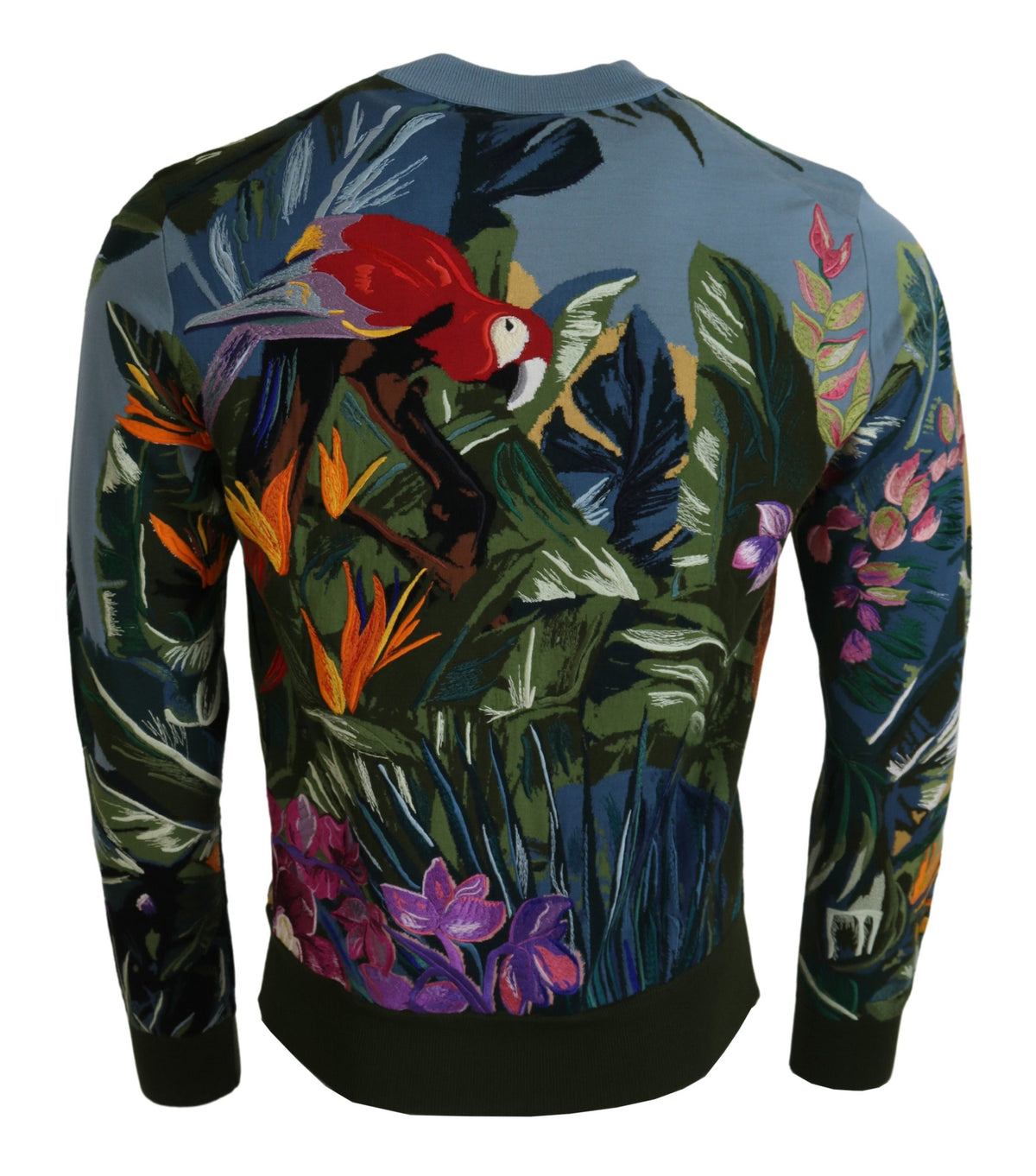 Pull en laine et soie brodé Jungle de Dolce &amp; Gabbana