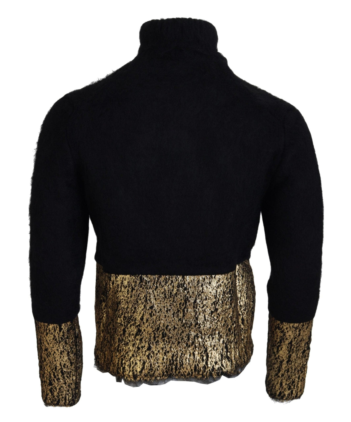 Dolce &amp; Gabbana Superbe pull ras du cou noir et doré