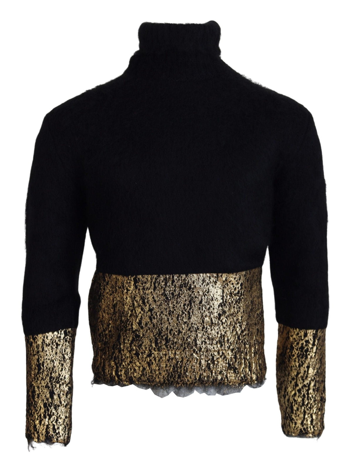 Dolce &amp; Gabbana Superbe pull ras du cou noir et doré